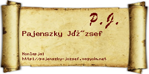 Pajenszky József névjegykártya