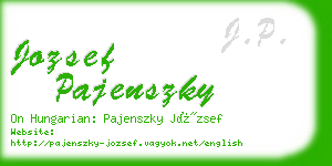 jozsef pajenszky business card